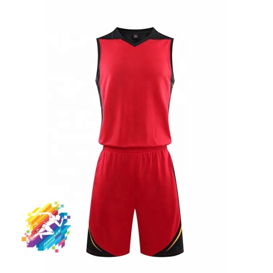 Basketball Uniform Red Green & Black